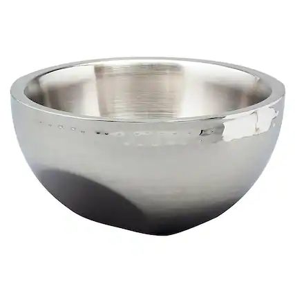Front. Jiallo - Elegance Dual angle bowl hammered: 10" - Silver, Multi Color.