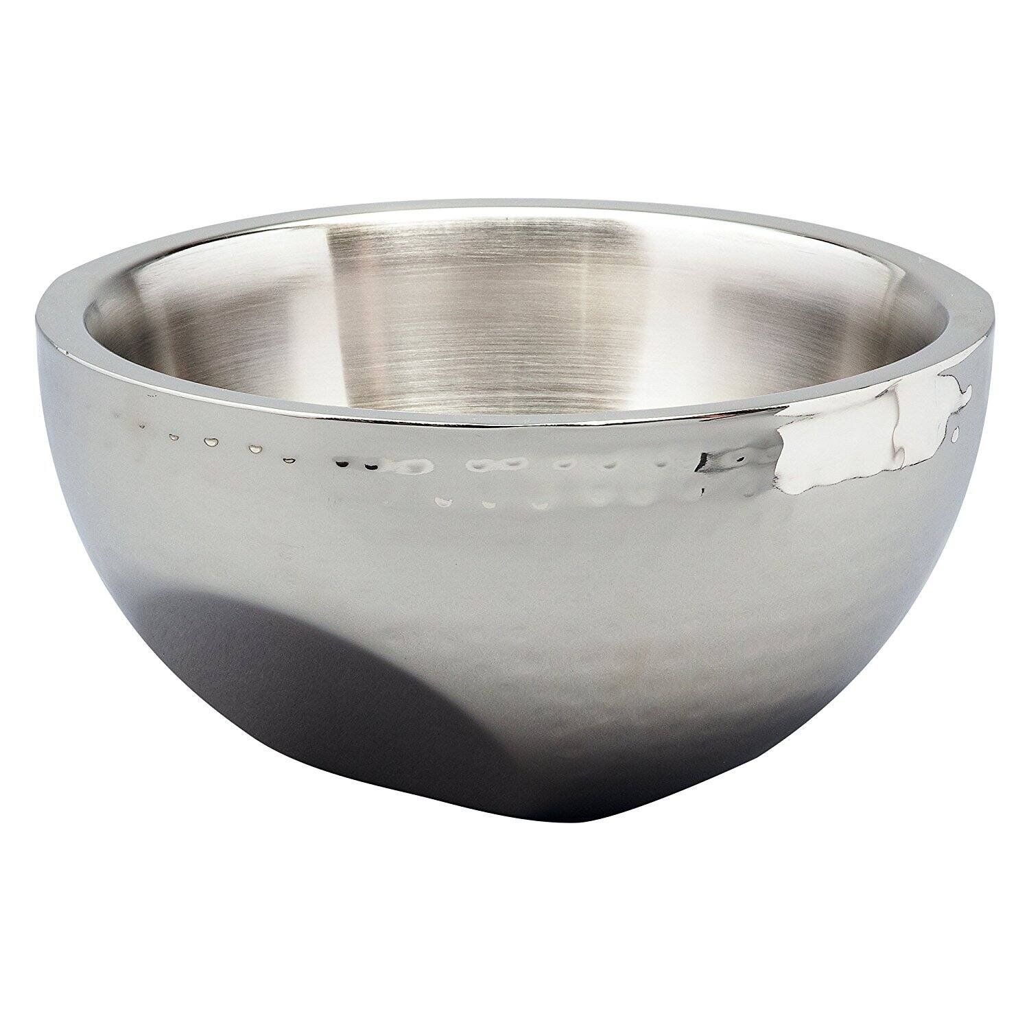 Front. Jiallo - Elegance Dual angle bowl hammered: 10" - Silver, Multi Color.