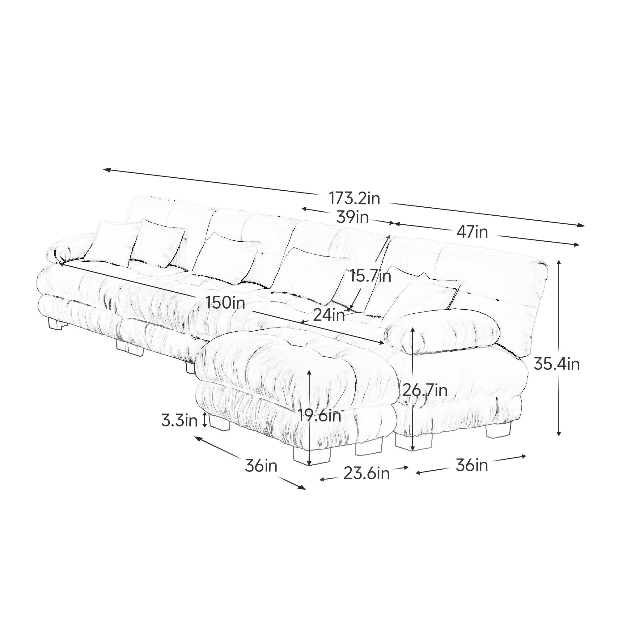 173.2in  
39in  
47in  
150in  
15.7in  
24in  
3.3in  
19.6in  
26.7in  
35.4in  
36in  
23.6in  
36in