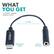 WHAT YOU GET
- 1x UCMA-1 adapter
- Superior sound
5" cable
USB Type-C Output
3.5mm TRS Input