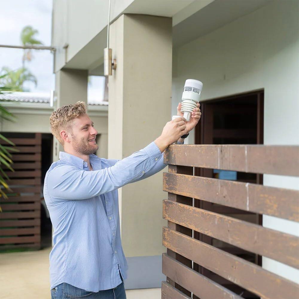 Alt View 4. Shelly - Ecowitt WS90 7-in-1 Weather Station- Wind Monitoring, Haptic rain Detection, Temperature & Humidity Tracking. - White.