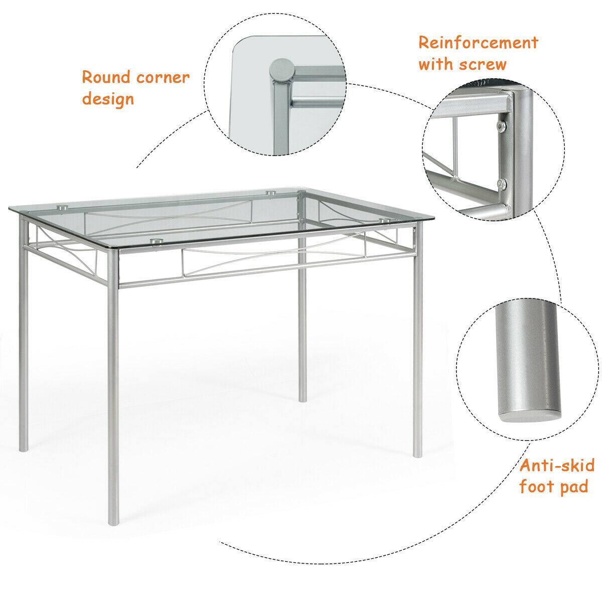 Round corner design, Reinforcement with screw, Anti-skid foot pad