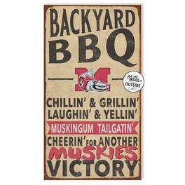 Jardine - Muskingum Muskies 11" x 20" Indoor/Outdoor BBQ Sign - Brown