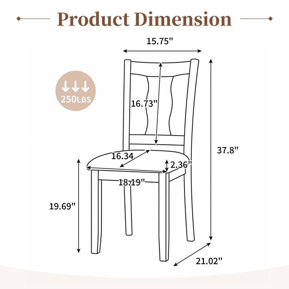 Product Dimension: 15.75" x 16.73" x 16.34" x 2.36' x 37.8" x 18.19" x 19.69" x 21.02"  
Weight Capacity: 250LBS