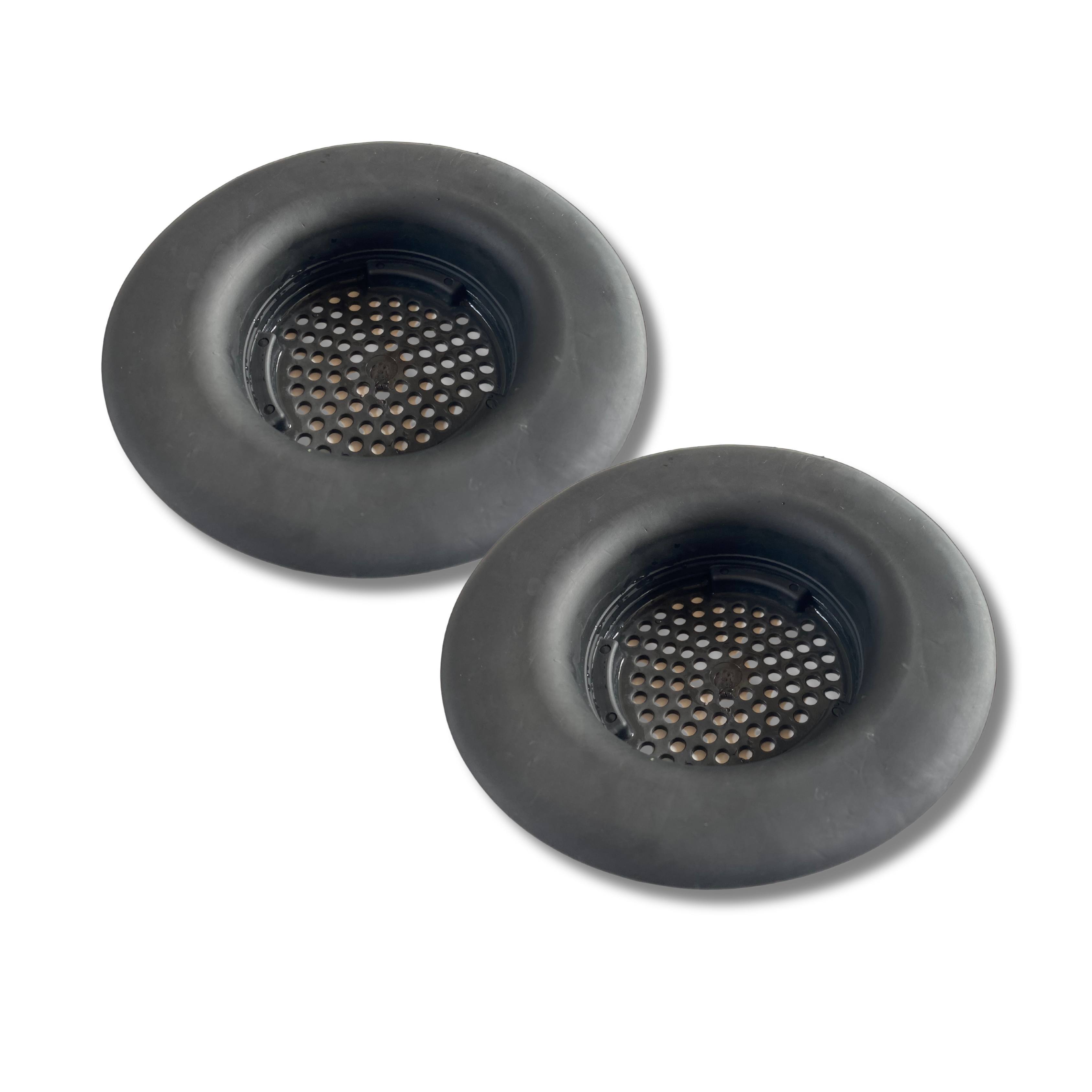 Front. Flex Strainer - Flex Strainer Sink Drain Strainer, Made in the USA, Universal Fits Most 3.5" Drains, Black, 1-Pack - Black.