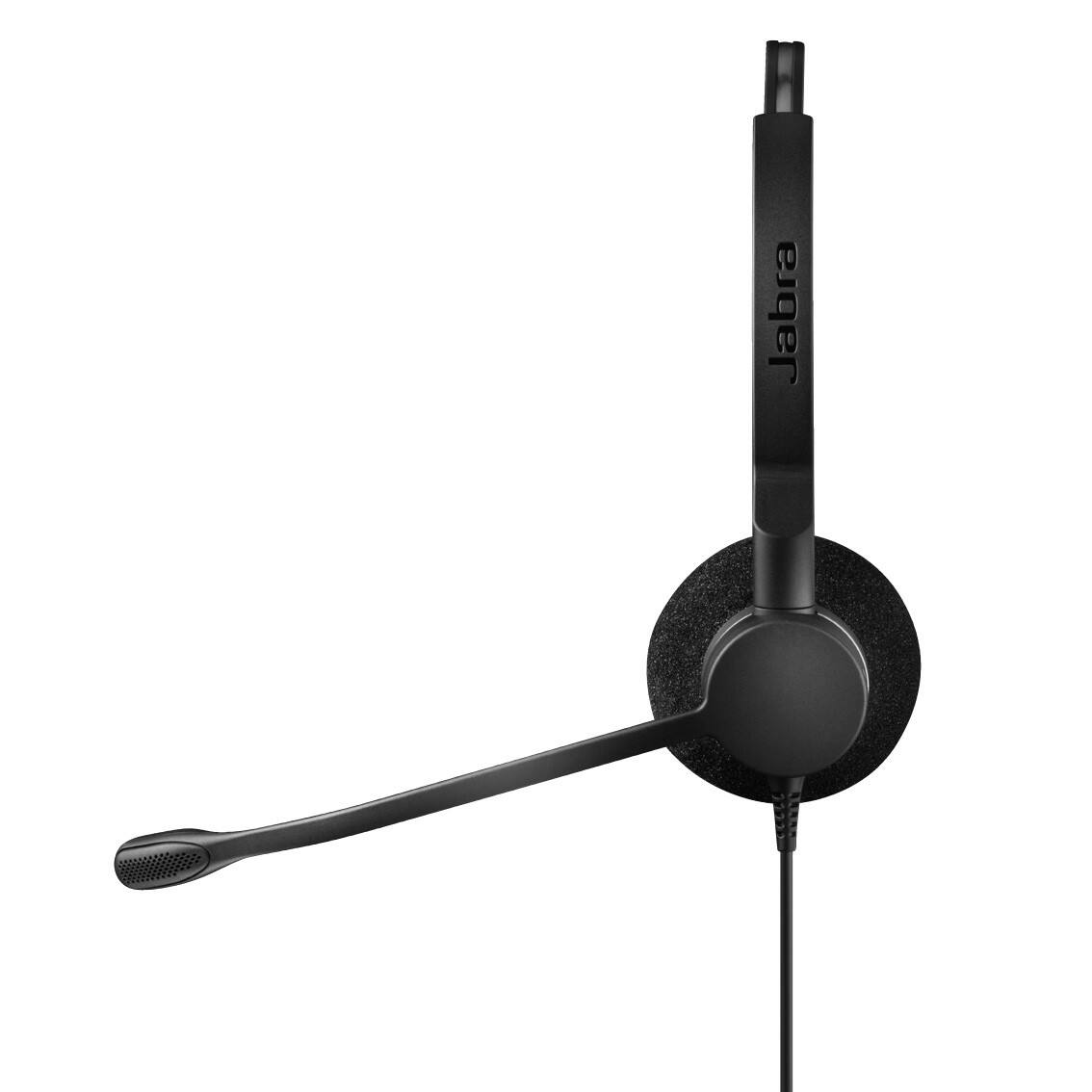Back. Jabra - BIZ 2300 QD Duo Headset - Stereo - Wired - 150 Hz - 4.50 kHz - Over-the-head - Binaural - Supra-aural - 3.53 ft Cable - Black.