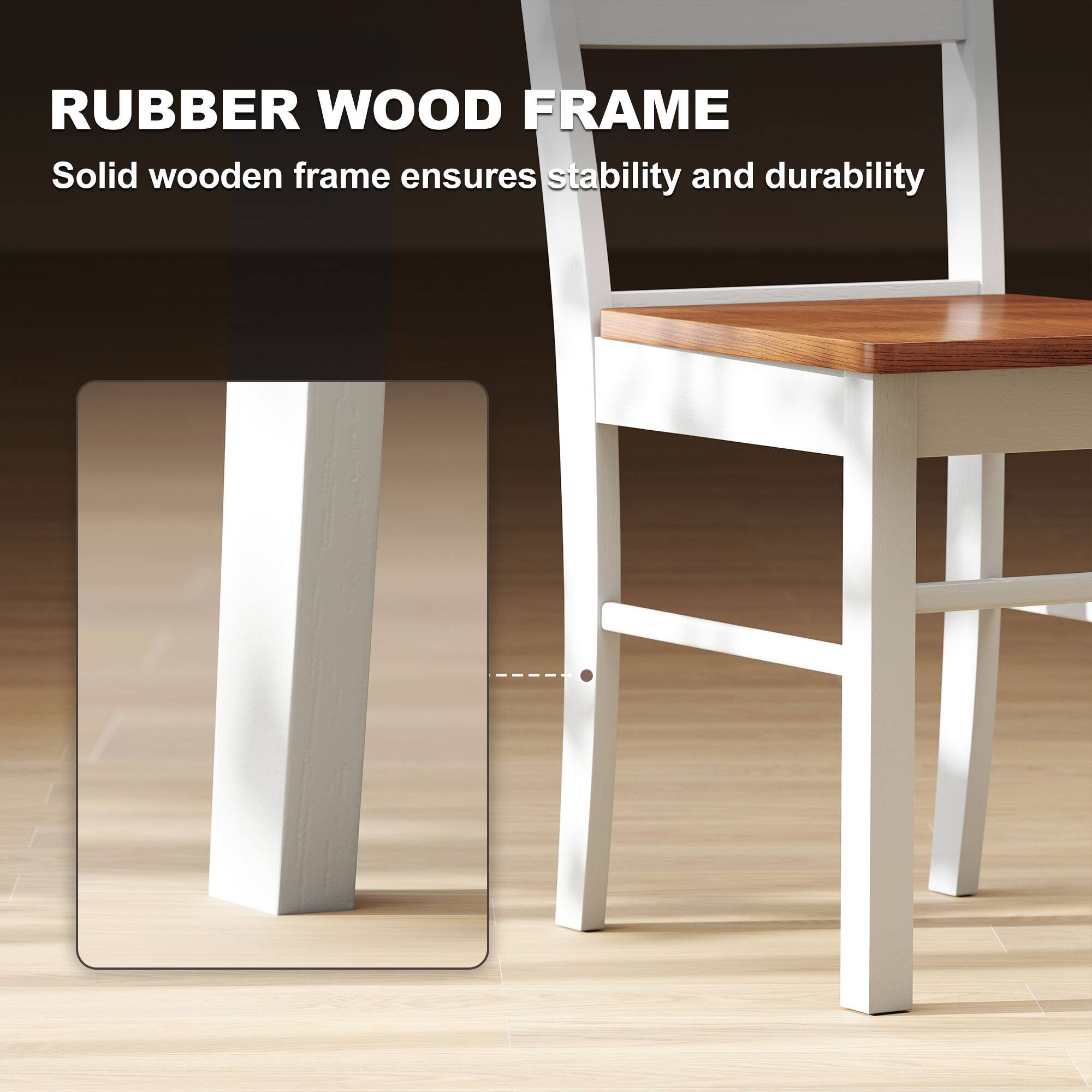 RUBBER WOOD FRAME  
Solid wooden frame ensures stability and durability