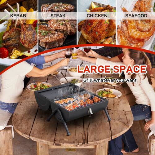 KEBAB  
STEAK  
CHICKEN  
SEAFOOD  

LARGE SPACE  
Grill whatever you want