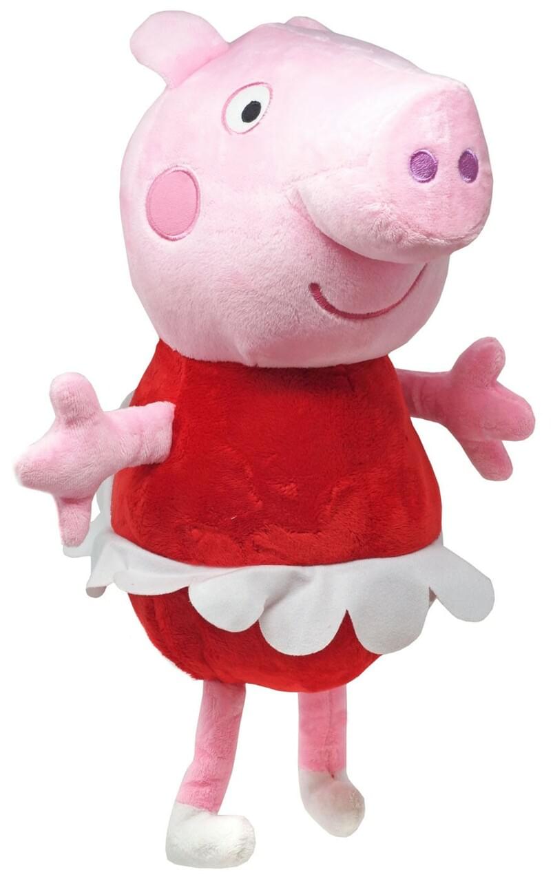 Front. Peppa Pig - Peppa Pig 17.5 Inch Ballerina Character Plush - Pink.
