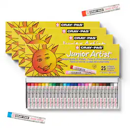 Sakura - Cray-Pas Junior Artist Oil Pastel Set, 25 Colors, 4 Sets of 25