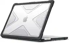 Front. Fintie - Rugged Case for MacBook Pro 16 Inch (2021-2026 Release) A3429 A3428 A3403 A3186 A2991 A2780 A2485 Heavy Duty Hard Shell - Crystal Clear.