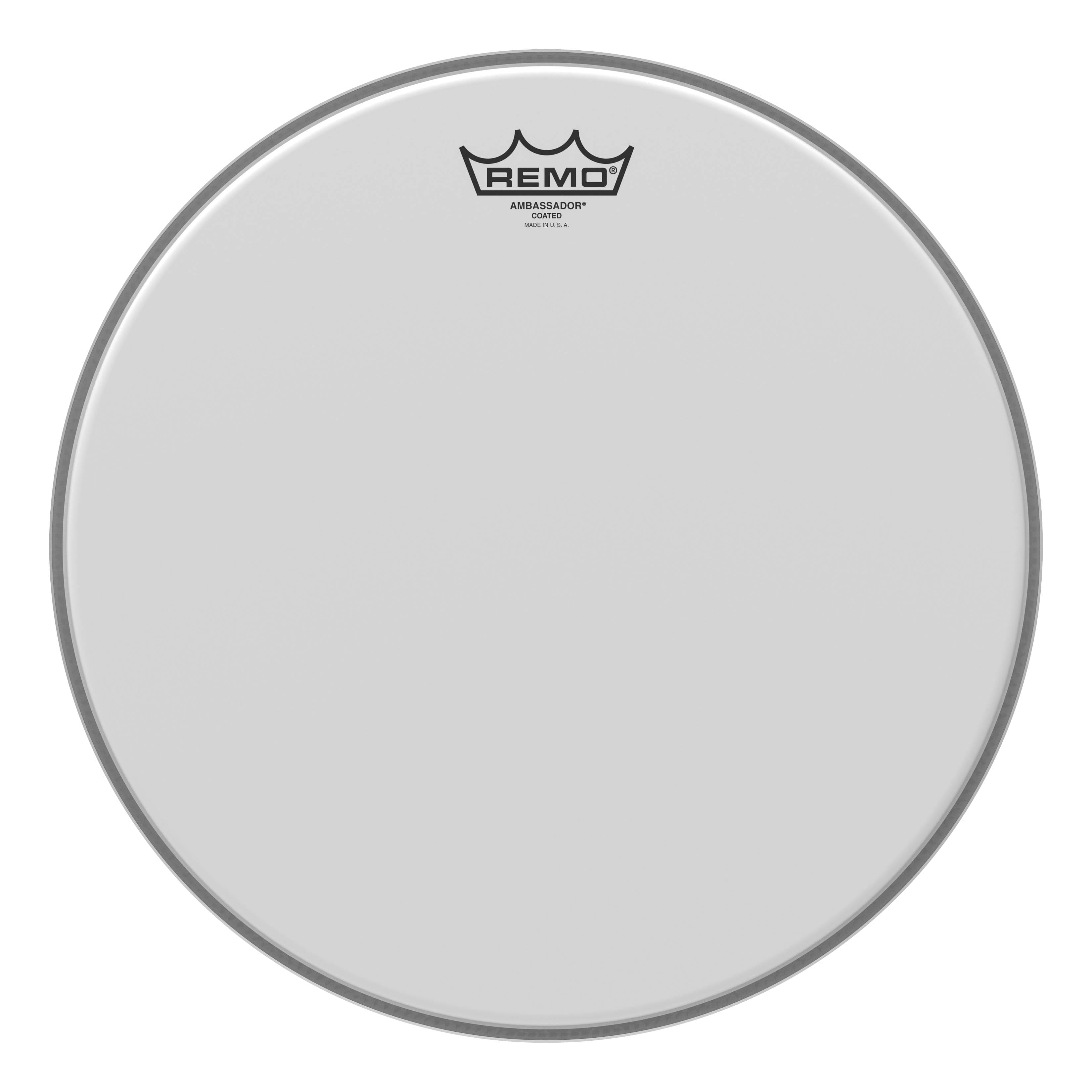 Remo - Ambassador Series 14-Inch Coated Drumhead for Snare Drum and Tom Drum with 1-Ply 10-Mil Film
