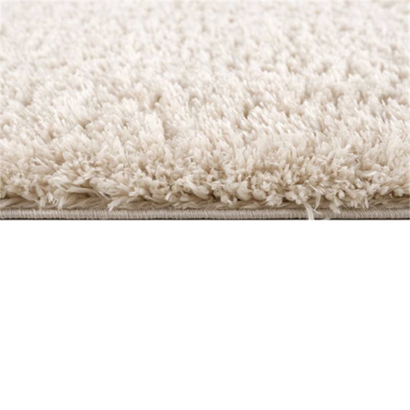 Alt View 4. HTUTWOO - Polyester Shag Area Rug - Cream 5x7, Machine Woven Plush Rug, High Pile 0.75", Soft Pile for High-Traffic Areas - Cream.