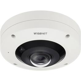 Samsung - Wisenet XNF-9010RV 12 Megapixel Outdoor Network Camera - Color - Fisheye - 32.81 ft Infrared Night Vision - White