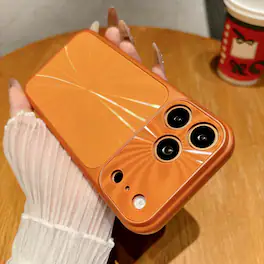 UUCOVER - Magnetic Case for Apple iPhone 17 Pro Max, Compatible with MagSafe, Shockproof Electroplated CD-Texture Protective Cover - Orange