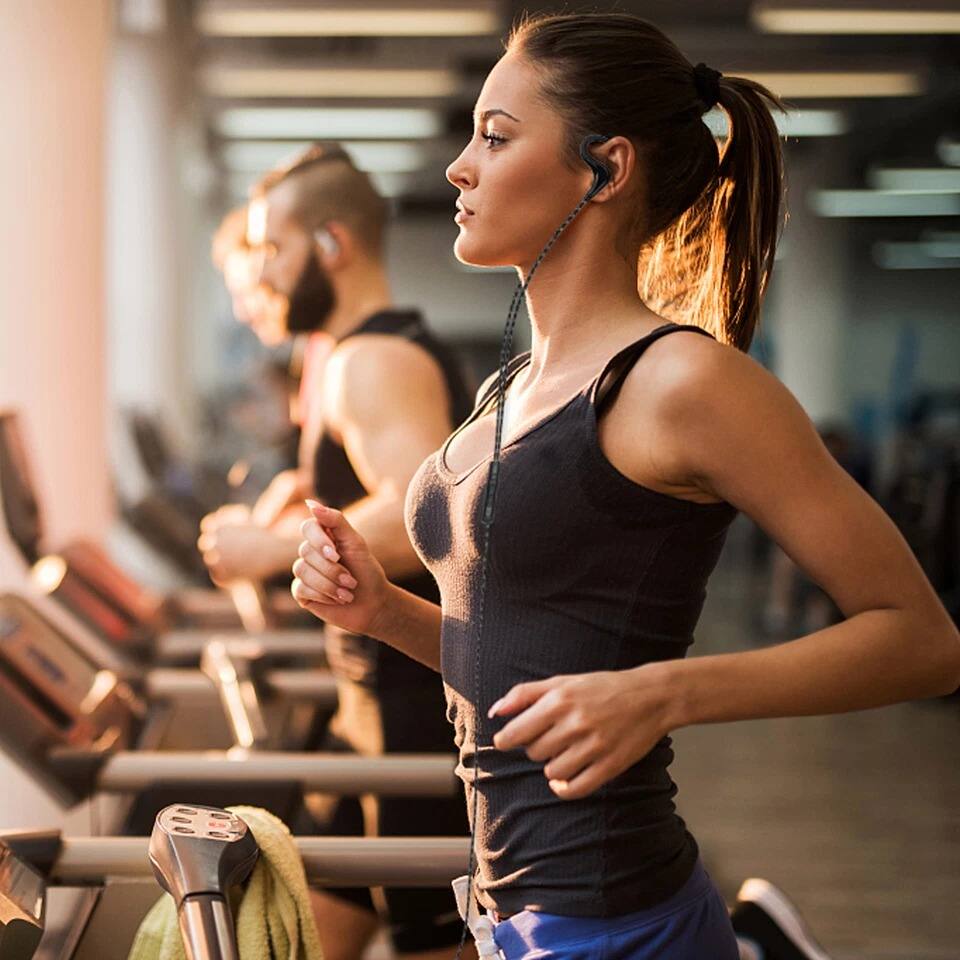 Alt View 4. Home Collection - Wired Sport Earbuds With Mic, Over Ear Hook, 3.5 mm - Black.