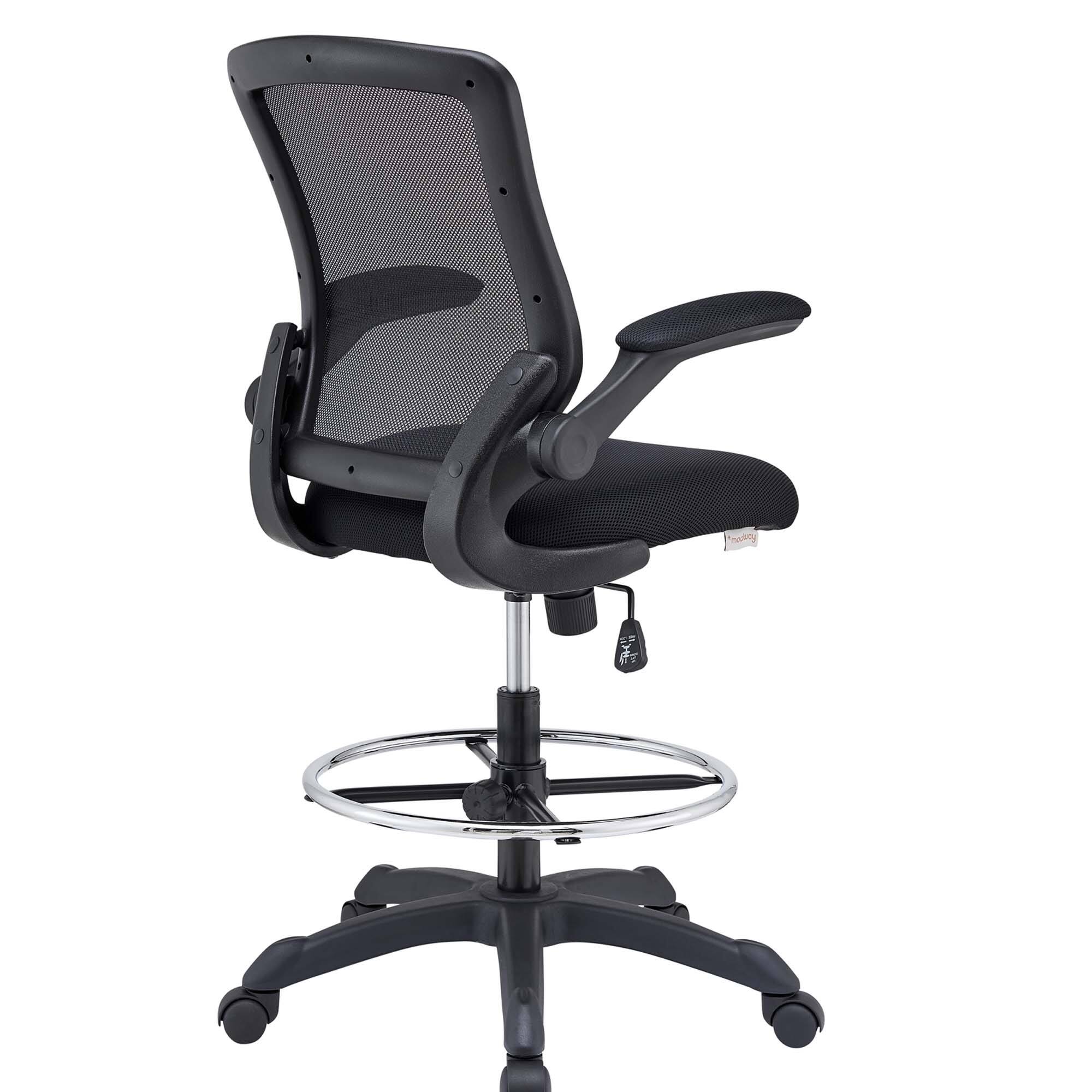 Alt View 2. Modway - Veer Drafting Chair by Modway - Black.