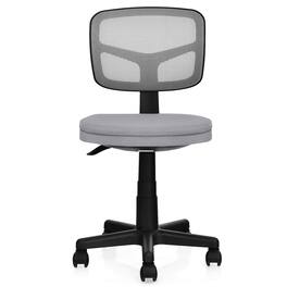 Costway - Computer Mesh Armless Office Chair with Adjustable Swivel - Gray