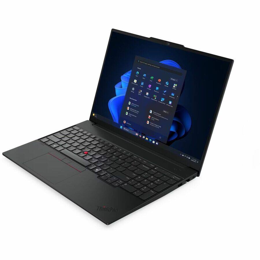 Alt View 2. Lenovo - Lenovo ThinkPad E16 Gen 3 21SR0033US 16" Notebook - WUXGA - 60 Hz - Intel Core Ultra 7 255H - 16 GB - 512 GB SSD - Black.