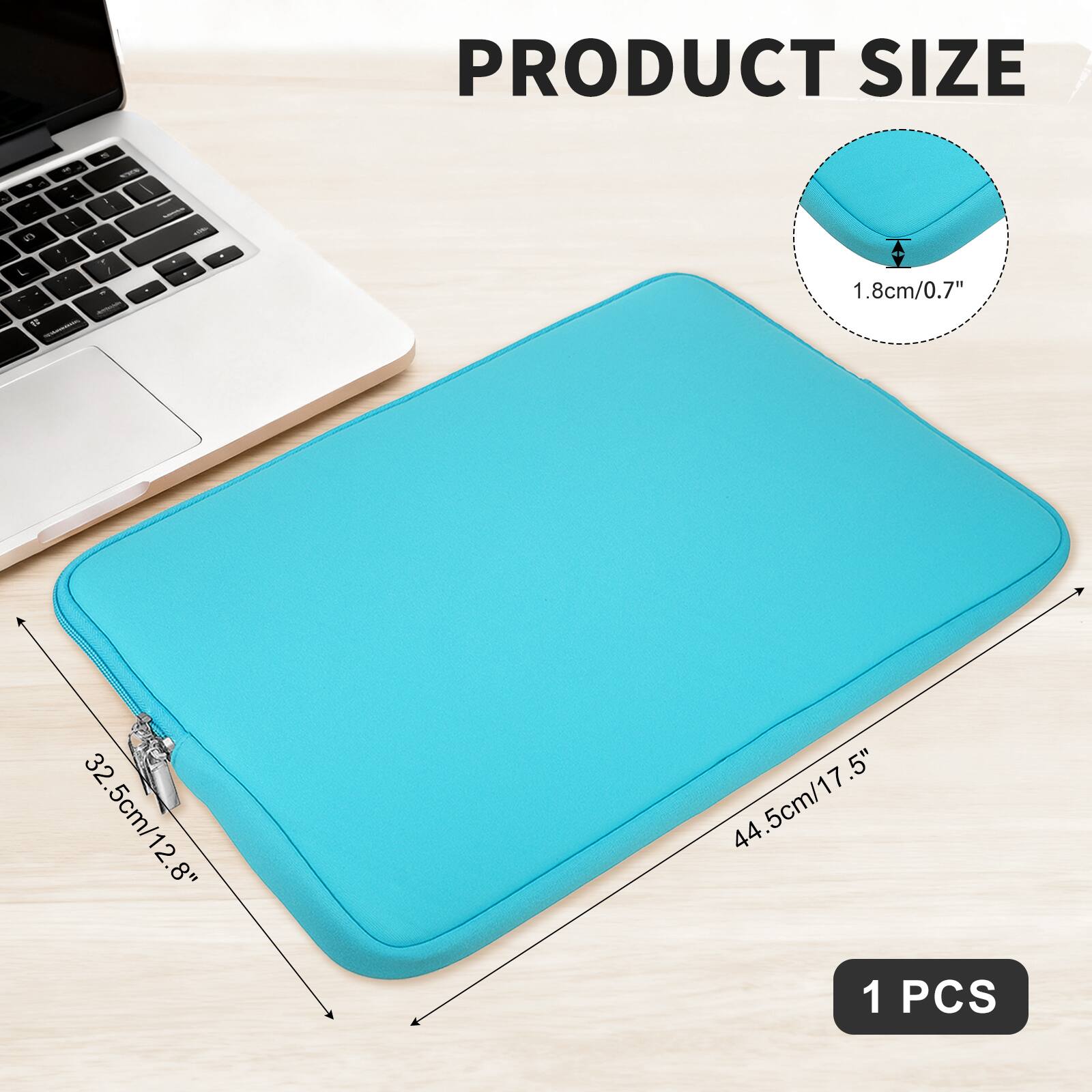 PRODUCT SIZE - - - - - is L . : d 1 a 1 - . - . - 1.8cm/0.7" 15 32.5cm/12.8" 44.5cm/17.5" 1 PCS