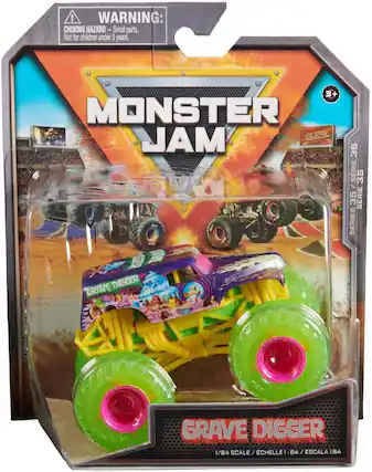 WARNING: CHOKING HAZARD - Small parts. Not for children under 3 years.
MONSTER JAM
GRAVE DIGGER
1/64 SCALE / ÉCHELLE 1:64 / ESCALA 1:64
SERIES 35 / SERIE 35
