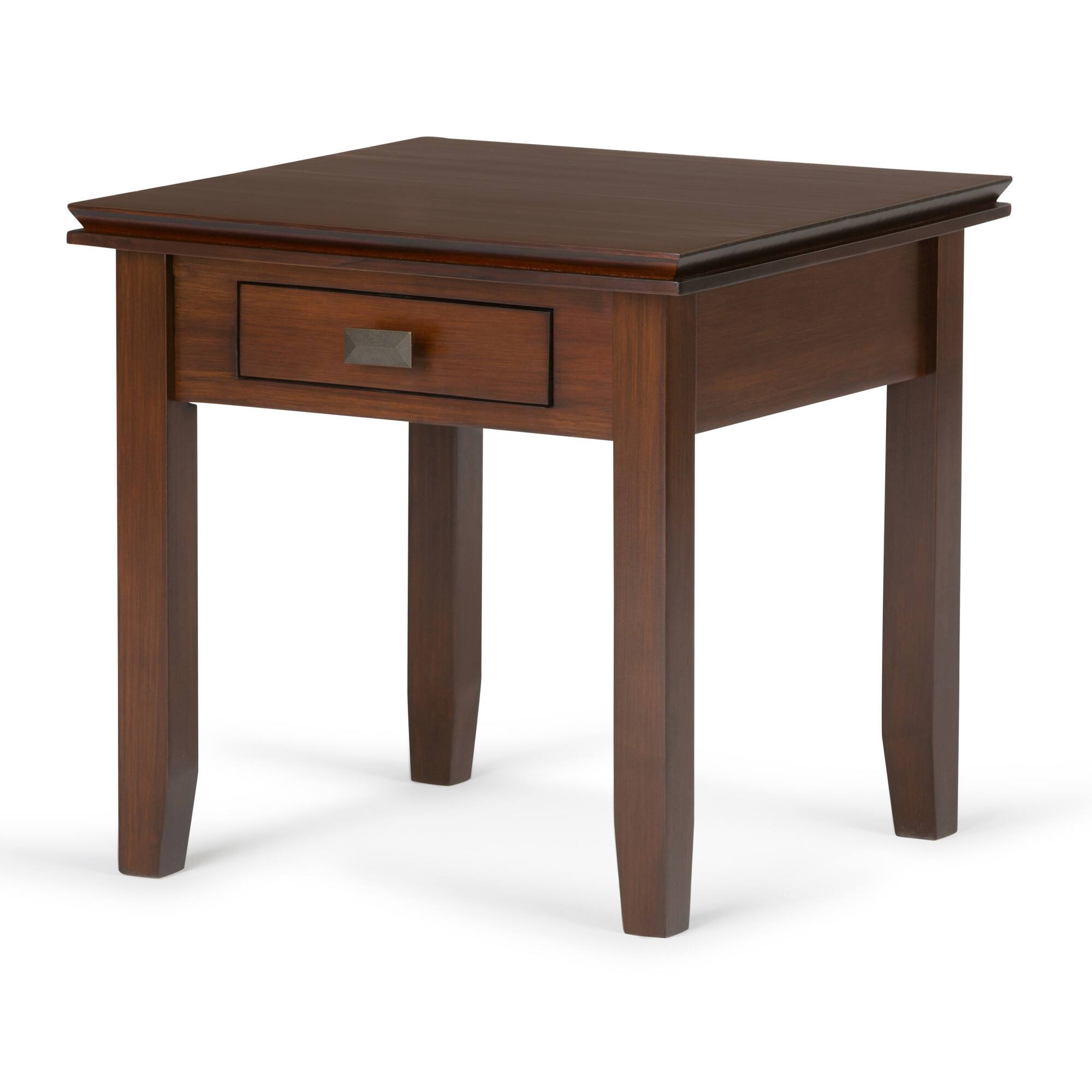 Angle. Simpli Home - Artisan End Table - Russet Brown.