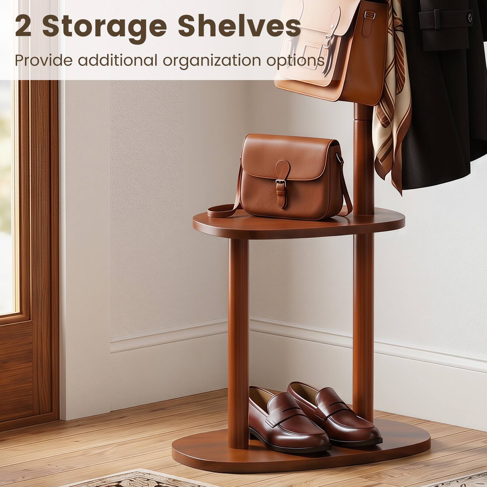 2 Storage Shelves  
Provide additional organization options