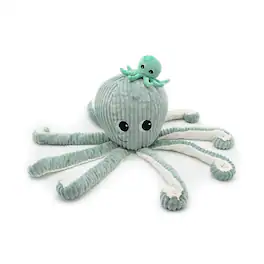 TriAction Toys - Les Delingos Ptipotos Mom and Baby Octopus Plush | Mint - Green