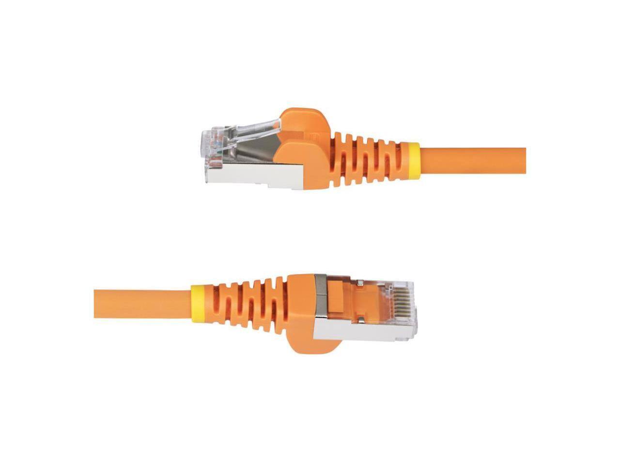 Alt View 2. StarTech.com - StarTech 1ft Orange CAT6a Ethernet Cable Model NLOR-1F-CAT6A-PATCH.