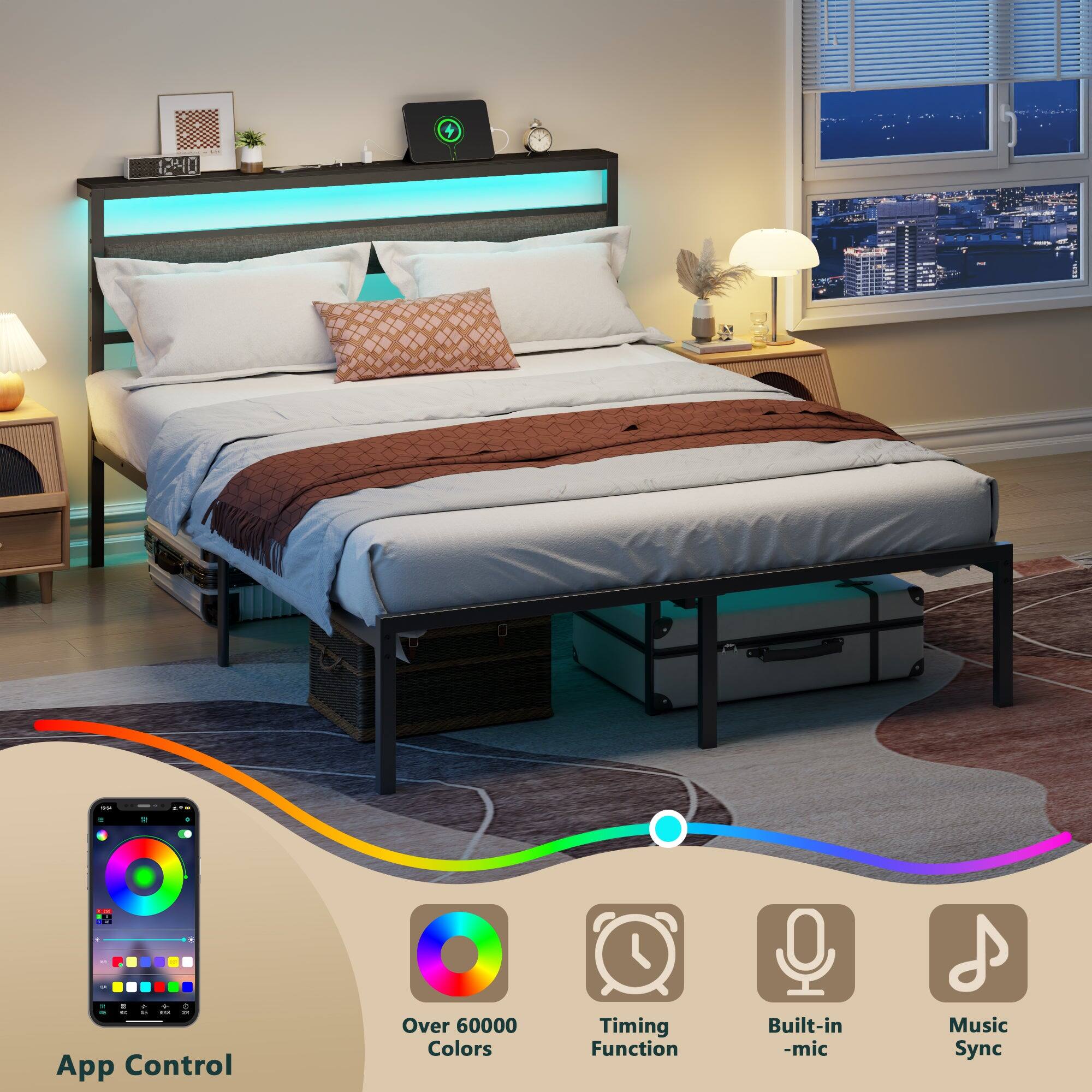 12:40

App Control  
Over 60000 Colors  
Timing Function  
Built-in Mic  
Music Sync