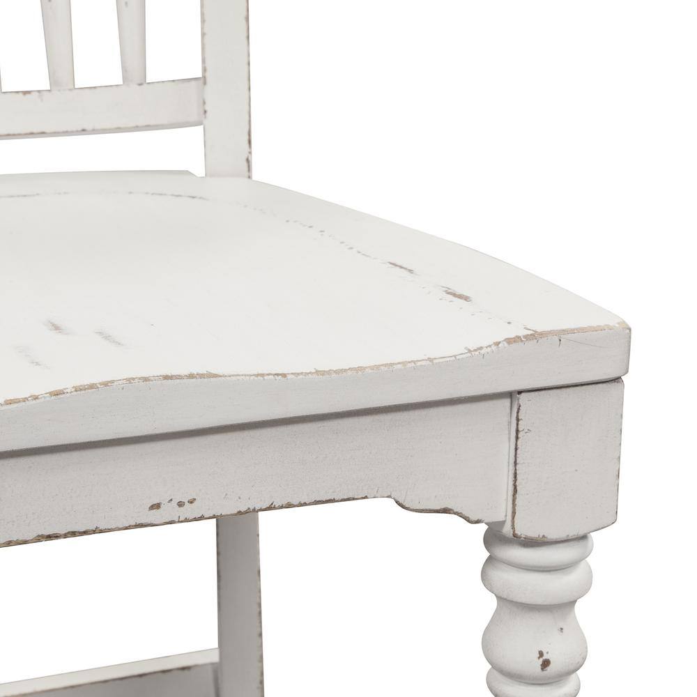 Alt View 5. Liberty Furniture Industries - Magnolia Manor Spindle Back Counter Chair (RTA)-Set of 2 in Antique White - White.