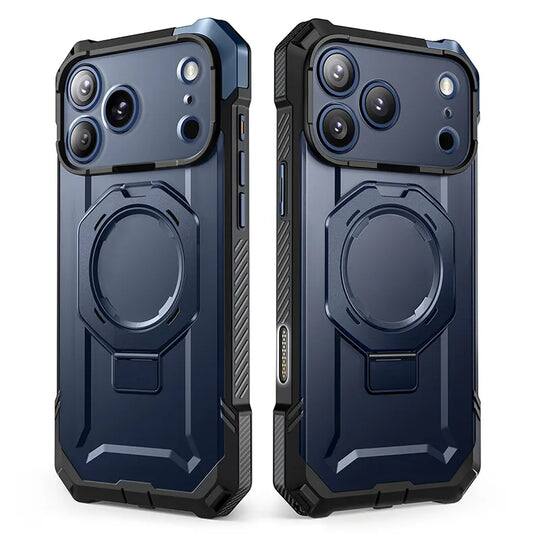 Left. SUPCASE - UB Grip Rugged MagSafe Case for iPhone 17 Pro – Heavy-Duty Protection with Magnetic Charging Support - Azure.