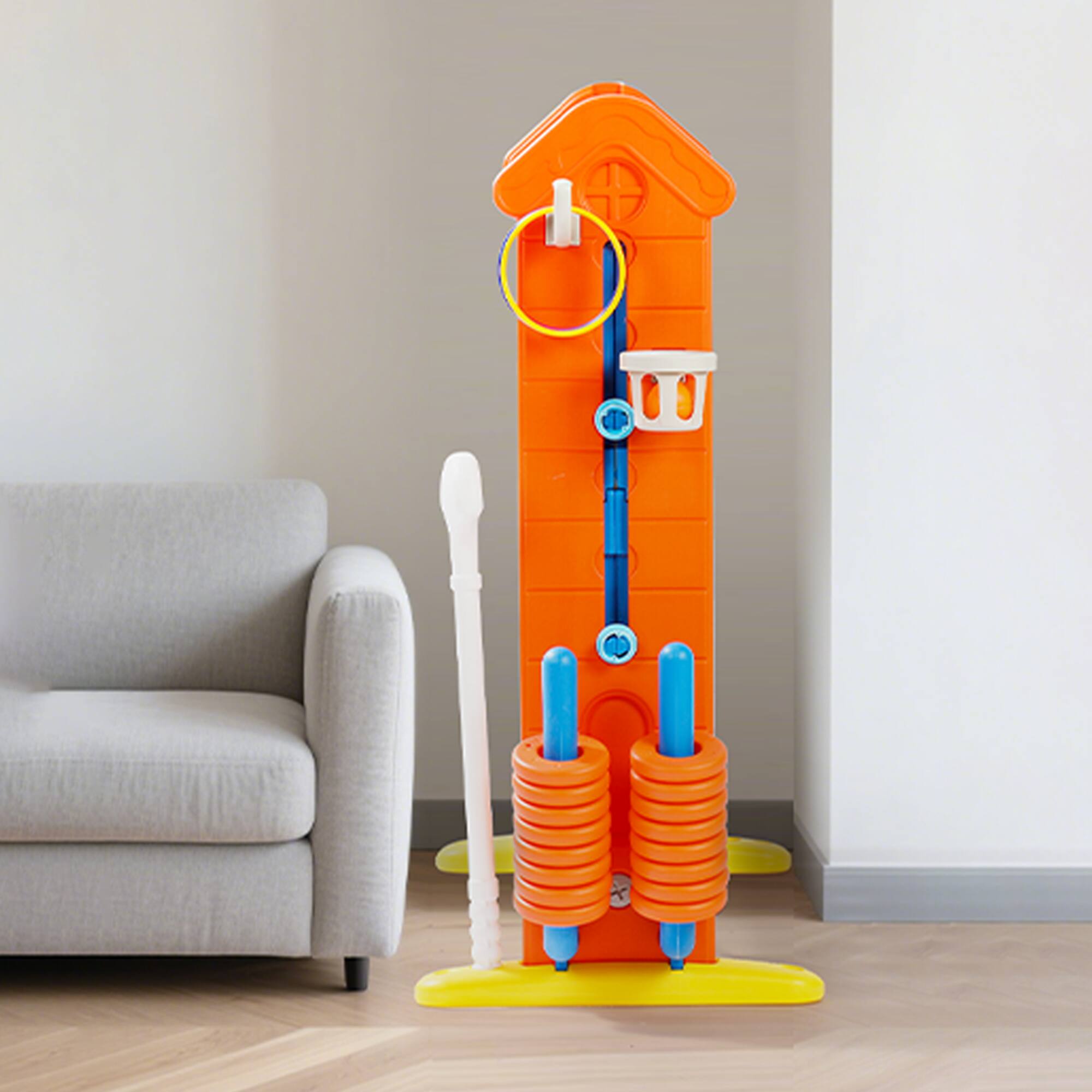 Alt View 2. ELEMENT ACE - Multifamily Giant Game Set with Adjustable Stand and 4-in-1 Sports Activity Center for Indoor and Outdoor - Orange.