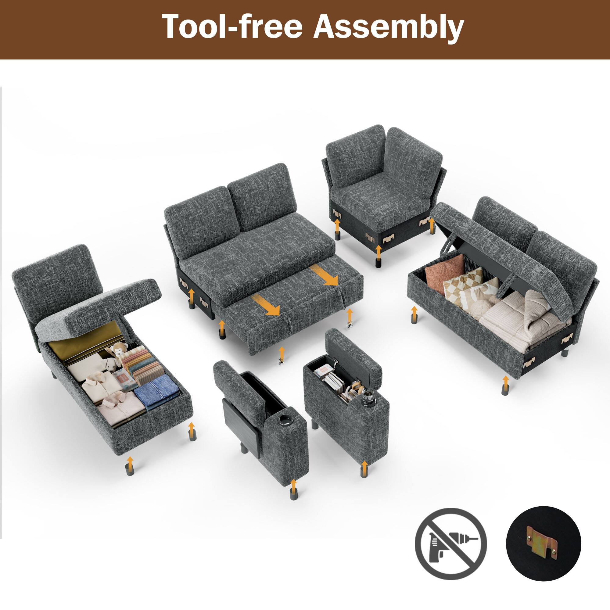 Tool-free Assembly