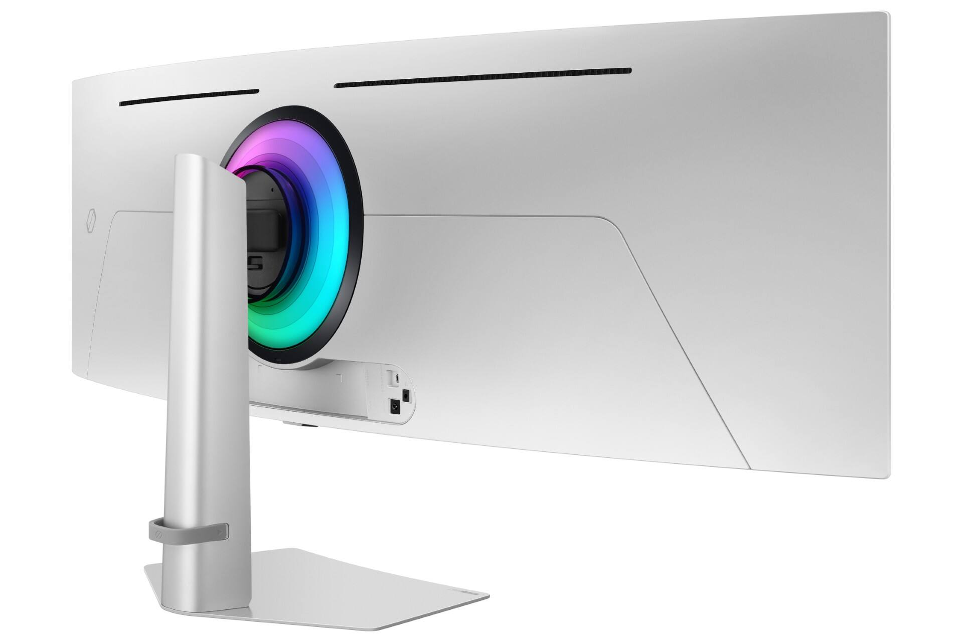 Alt View 1. Samsung - Samsung 49" Odyssey OLED G9 (G93SD) Dual QHD 240Hz Curved Gaming Monitor (DisplayPort, HDMI, USB Type-C) - Silver.