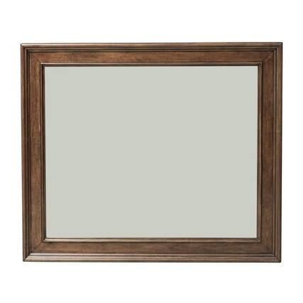 Front. Liberty Furniture Industries - Rustic Traditions Landscape Mirror in Rustic Cherry - Cherry.