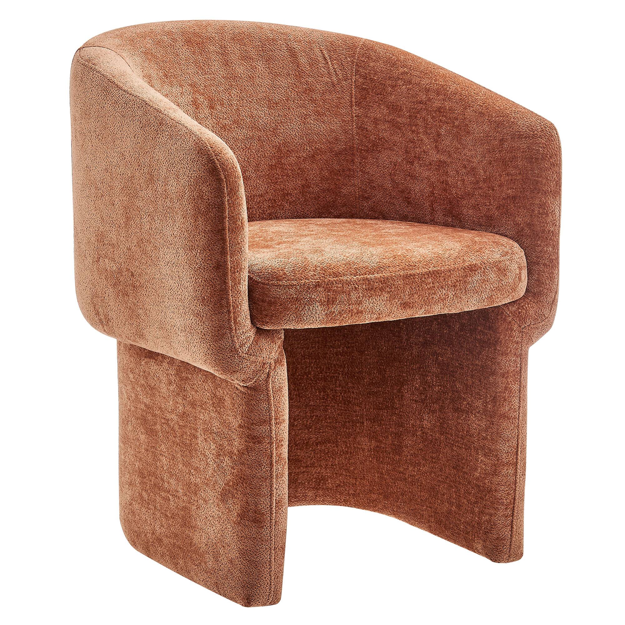 Angle. Modway - Verity Barrel Back Dining Armchair - Rust.