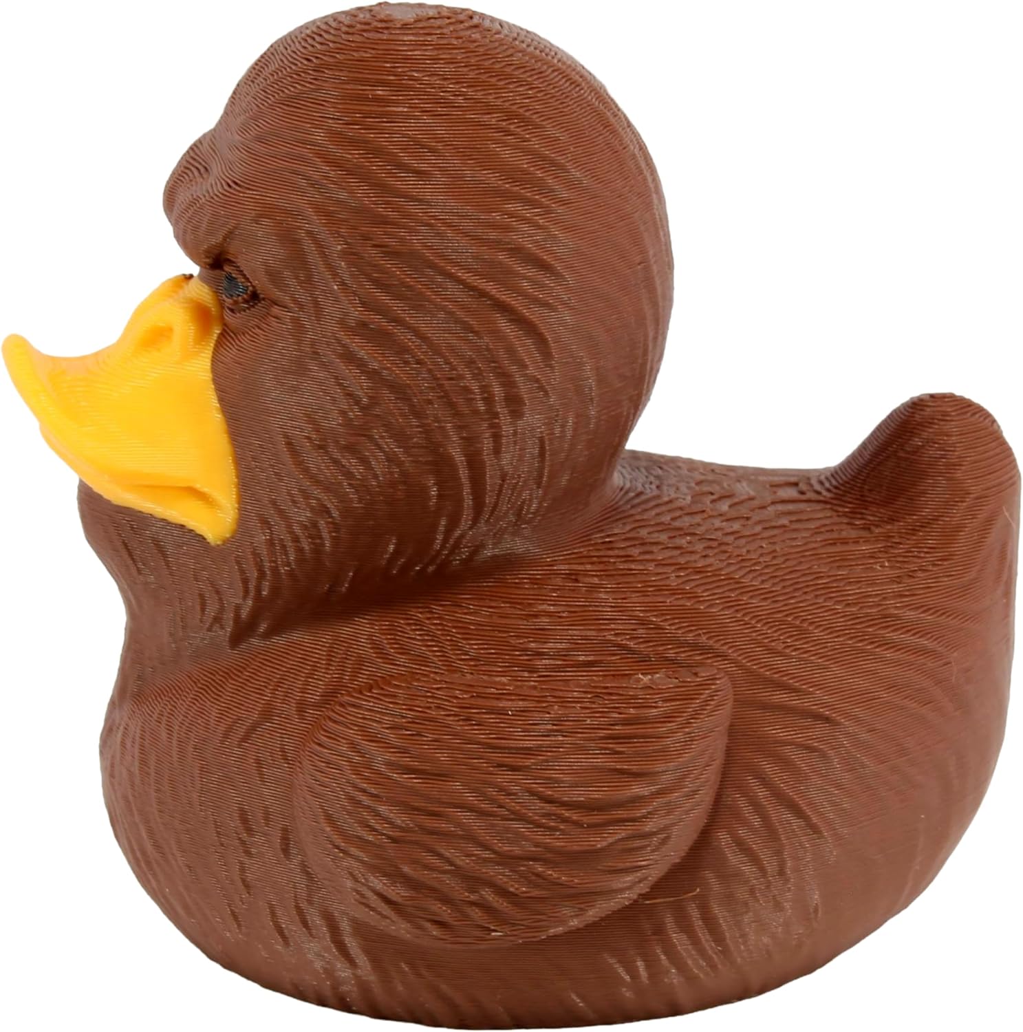 Left. JuzToys - Bigfoot Duck Figurine, Sasquatch Duck for Cars, Car Ducking, Funny Dashboard Accessory, 3D Printed Bigfoot by PowerTRC - Brown.