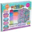 The image features a box of Rainbow Loom, which is a popular craft kit for creating colorful bracelets. The box contains a variety of beads and looms, as well as a storage case for organizing the materials. The kit is designed for children and offers a fun and creative way to make unique bracelets. The box is filled with different colored beads, including pink, green, and blue, which can be used to create a wide range of designs. The Rainbow Loom Deluxe Kit is perfect for anyone who wants to explore their creativity and make beautiful, customized bracelets.