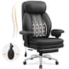Front. Brick Attic - Ergonomic High Back Office Chair with Lumbar Support,Footrest & Custom Armrests, Swivel Reclining Desk Chair for Work - Black.