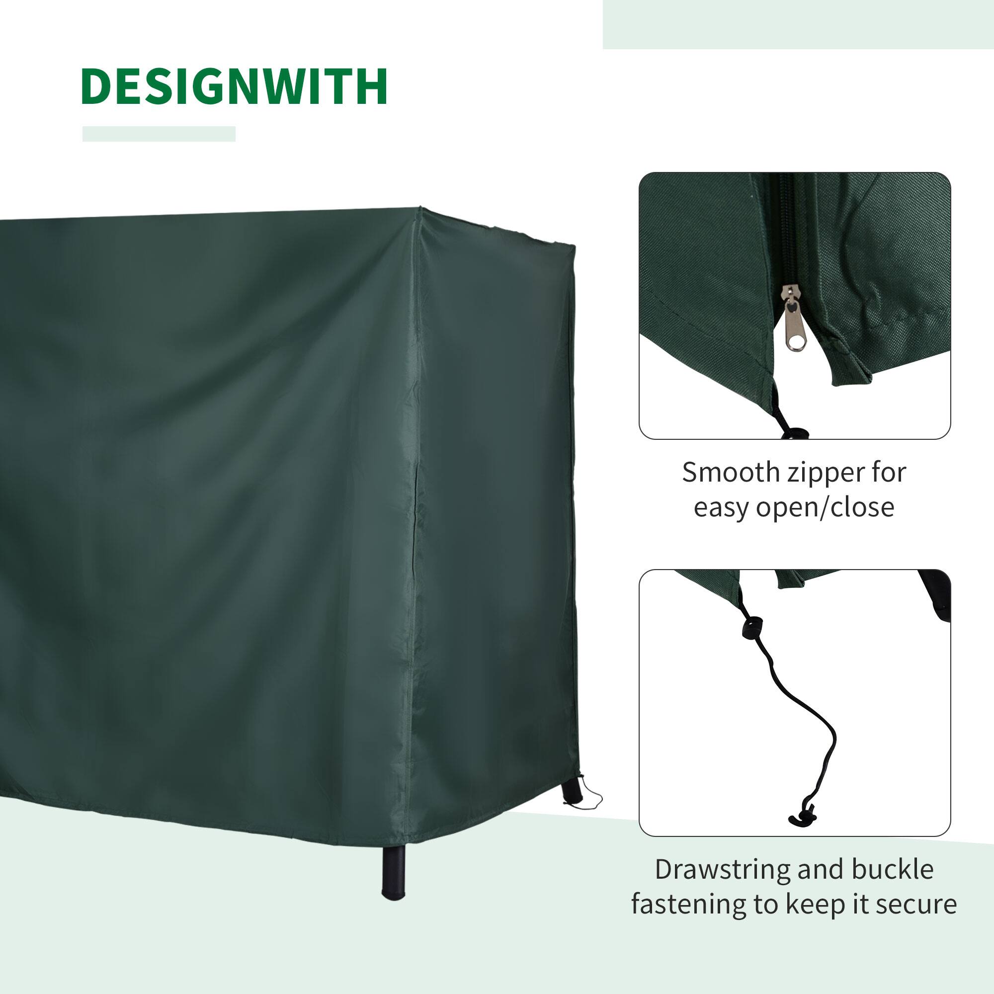 DESIGNWITH
Smooth zipper for easy open/close
Drawstring and buckle fastening to keep it secure