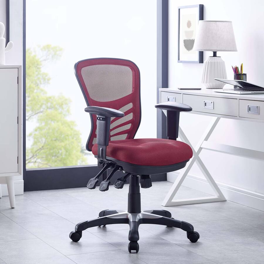Modway Red Chair Articulate Mesh Office Chair by Modway Red EEI-757-RED - Best Buy