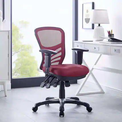 Front. Modway - Articulate Mesh Office Chair by Modway - Red.