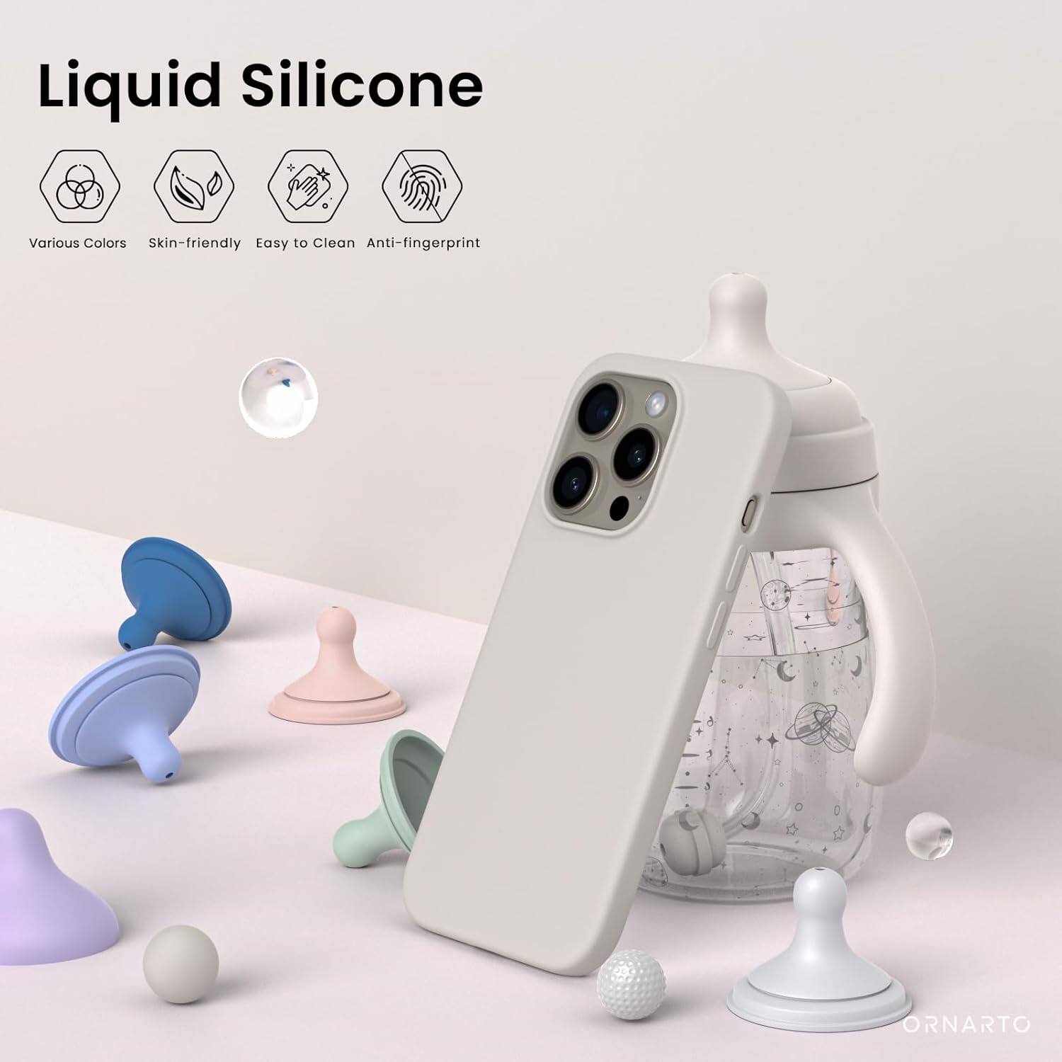Liquid Silicone, Various Colors, Skin-friendly, Easy to Clean, Anti-fingerprint, ORNARTO