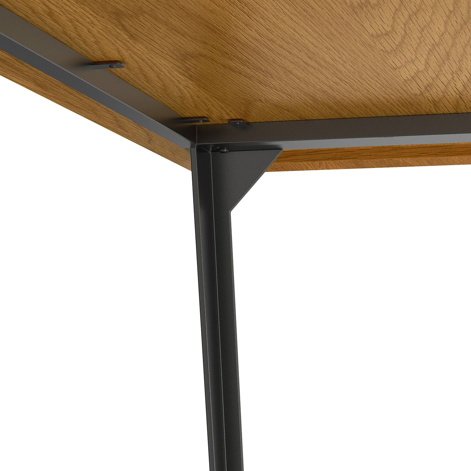 Alt View 6. Simpli Home - Lowry 66 inch x 40 inch Rectangle Modern Industrial Dining Table in Oak Veneer - Oak Veneer.