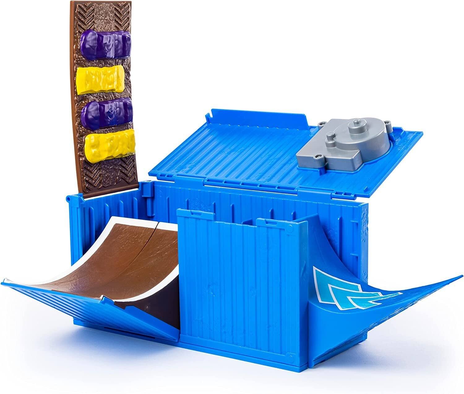 Back. Monster Jam - Monster Jam Ship It & Flip It Transforming Playset with Exclusive 1:64 Scale Die-Cast Truck - Multicolor.