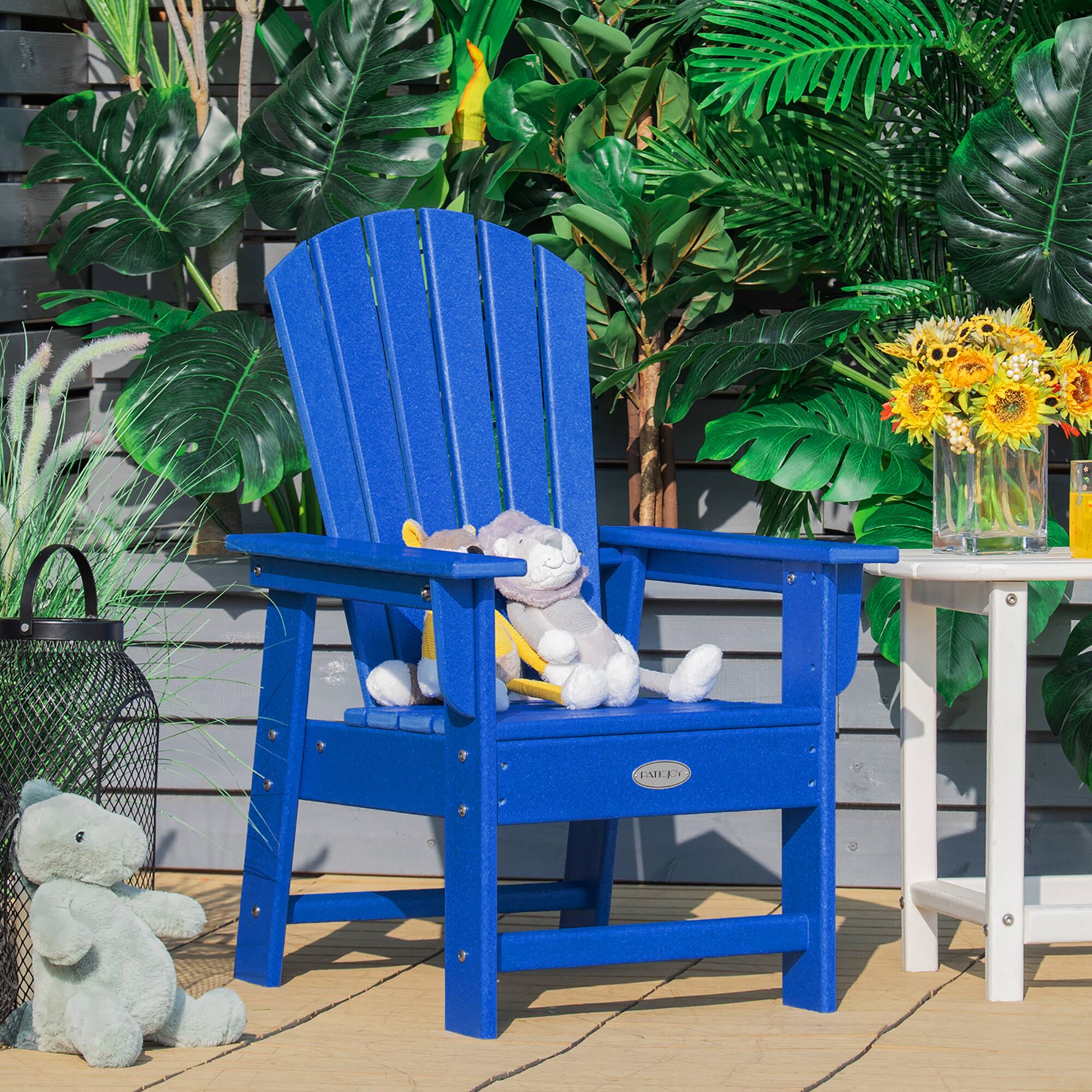 Alt View 1. Costway - Costway Patio Kids' Adirondack Chair Seat Weather Resistant for Ages 3-8 - Blue.