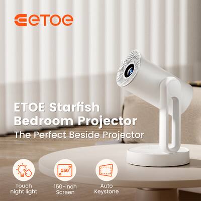 ETOE Starfish Portable 4K Projector with 140° Rotation