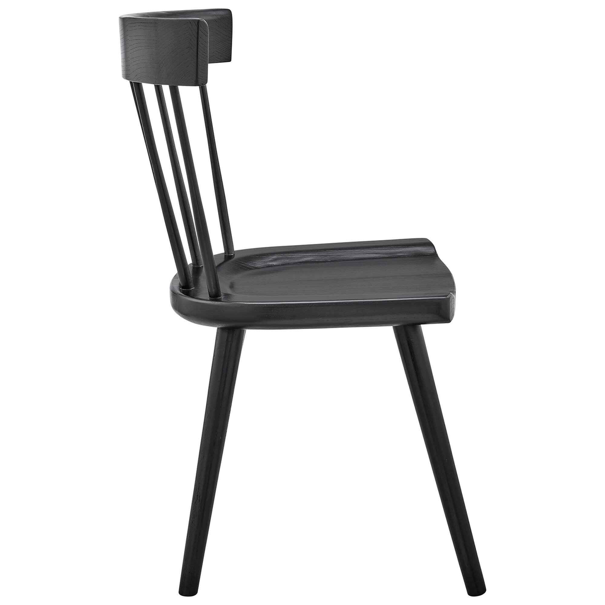 Alt View 2. Modway - Sutter Wood Dining Side Chair Set of 2 by Modway - Black.