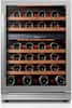 Front. Ca'Lefort - 24 Inch 52 Bottle Wine Cooler Refrigerator, 40-65°F Dual Zone Wine Refrigerator,3 LED Built-in for Home/Bar(5.65 cu.ft) - Stainless Steel.